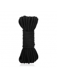 Черная хлопковая веревка для связывания Bondage Rope - 10 м. - Lux Fetish - купить с доставкой в Астрахани