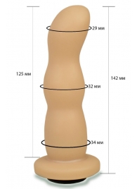 Телесная рельефная насадка Harness - 14,2 см. - LOVETOY (А-Полимер) - купить с доставкой в Астрахани