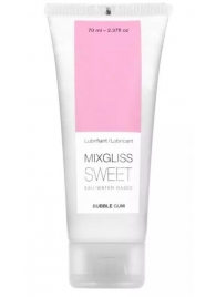 Смазка на водной основе Mixgliss Sweet с ароматом бабл-гам - 70 мл. - Mixgliss - купить с доставкой в Астрахани