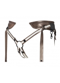 Бронзовый пояс для насадок Desirous Harness - Strap-on-me - купить с доставкой в Астрахани