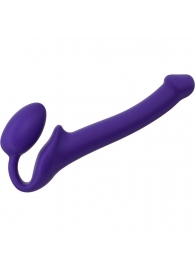 Фиолетовый безремневой страпон Silicone Bendable Strap-On - size S - Strap-on-me - купить с доставкой в Астрахани