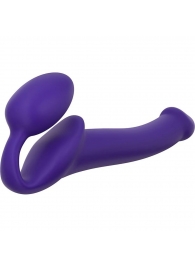 Фиолетовый безремневой страпон Silicone Bendable Strap-On - size M - Strap-on-me - купить с доставкой в Астрахани