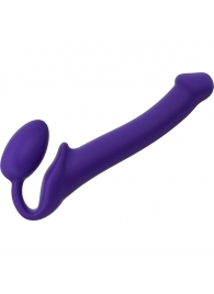 Фиолетовый безремневой страпон Silicone Bendable Strap-On - size M - Strap-on-me - купить с доставкой в Астрахани