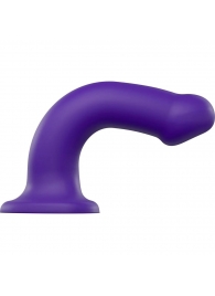 Фиолетовый фаллоимитатор-насадка Strap-On-Me Dildo Dual Density size L - 19 см. - Strap-on-me - купить с доставкой в Астрахани