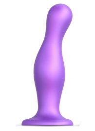 Фиолетовая насадка Strap-On-Me Dildo Plug Curvy size L - Strap-on-me - купить с доставкой в Астрахани