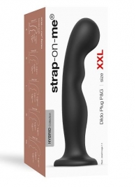 Черная насадка Strap-On-Me Dildo Plug P G size XXL - Strap-on-me - купить с доставкой в Астрахани