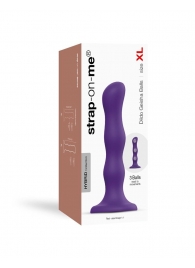 Фиолетовая насадка Strap-On-Me Dildo Geisha Balls size XL - Strap-on-me - купить с доставкой в Астрахани