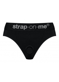 Черные трусики для насадок Heroine Lingerie Harness - size L - Strap-on-me - купить с доставкой в Астрахани