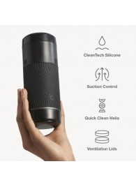 Черный мастурбатор с контролем всасывания Arcwave Pow Stroker - Arcwave - в Астрахани купить с доставкой