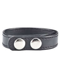Кольцо на пенис SNAP COCK RING из искусственной кожи на клепках - BlueLine - в Астрахани купить с доставкой