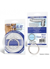 Стальное эрекционное кольцо STEEL COCK RING - 4.5 см. - BlueLine - в Астрахани купить с доставкой