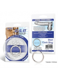 Стальное эрекционное кольцо STEEL COCK RING - 3.5 см. - BlueLine - в Астрахани купить с доставкой