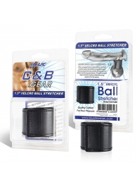 Хомут-утяжка для мошонки из искусственной кожи на липучке VELCRO BALL STRETCHER- 4 см. - BlueLine - в Астрахани купить с доставкой