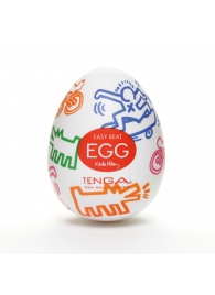 Мастурбатор-яйцо Keith Haring EGG STREET - Tenga - в Астрахани купить с доставкой