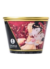 Массажная  свеча Sparkling Strawberry Wine с ароматом клубничного вина - 170 мл. - Shunga - купить с доставкой в Астрахани