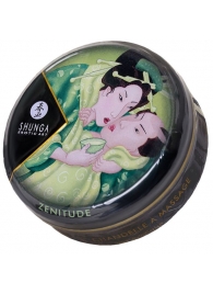 Массажная свеча Exotic Green Tea с ароматом зелёного чая - 30 мл. - Shunga - купить с доставкой в Астрахани