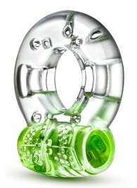 Зеленое эрекционное виброкольцо Arouser Vibrating C-Ring - Blush Novelties - в Астрахани купить с доставкой