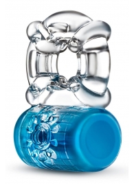 Синее эрекционное виброкольцо Pleaser Rechargeable C-Ring - Blush Novelties - в Астрахани купить с доставкой