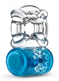 Синее эрекционное виброкольцо One Night Stand Vibrating C-Ring - Blush Novelties - в Астрахани купить с доставкой