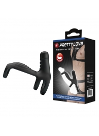 Черная вибронасадка на пенис Vibrating Penis Sling - Baile - в Астрахани купить с доставкой
