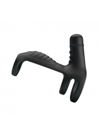 Черная вибронасадка на пенис Vibrating Penis Sling - Baile - в Астрахани купить с доставкой