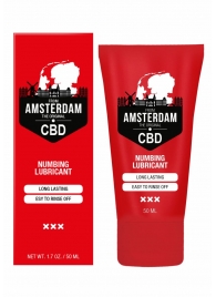 Пролонгирующий лубрикант Numbing CBD from Amsterdam - 50 мл. - Shots Media BV - купить с доставкой в Астрахани