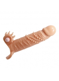 Телесная удлиняющая вибронасадка Penis Sleeve Connor - 17 см. - Baile - в Астрахани купить с доставкой