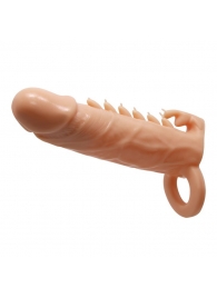 Телесная удлиняющая насадка Penis Sleeve Emmitt - 17 см. - Baile - в Астрахани купить с доставкой