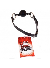 Силиконовый черный кляп-шарик на ремне Black Ballgag - Erotic Fantasy - купить с доставкой в Астрахани