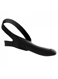 Черный кляп-страпон Masters Mini Face Fuck Strap-On - 14 см. - XR Brands - купить с доставкой в Астрахани