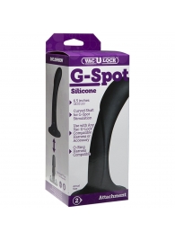 Черная изогнутая насадка Vac-U-Lock G-Spot - 16,5 см. - Doc Johnson - купить с доставкой в Астрахани