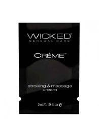 Крем для массажа и мастурбации Wicked Stroking and Massage Creme - 3 мл. - Wicked - купить с доставкой в Астрахани