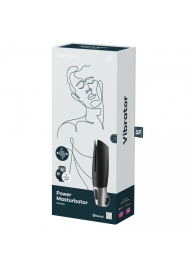 Черный мастурбатор с вибрацией Power Masturbator - Satisfyer - в Астрахани купить с доставкой