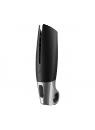 Черный мастурбатор с вибрацией Power Masturbator - Satisfyer - в Астрахани купить с доставкой