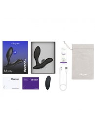 Черный анальный вибратор We-Vibe Vector+ - We-vibe - в Астрахани купить с доставкой