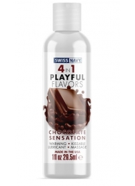 Массажный гель 4-в-1 Chocolate Sensation с ароматом шоколада - 29,5 мл. - Swiss navy - купить с доставкой в Астрахани