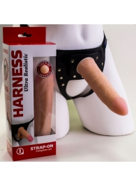 Страпон Харнесс из трусиков и насадки-фаллоса - 17,5 см. - LOVETOY (А-Полимер) - купить с доставкой в Астрахани