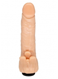 Телесная гелевая насадка-фаллос с клиторальными лепестками - 18,5 см. - LOVETOY (А-Полимер) - купить с доставкой в Астрахани