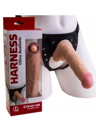 Страпон Harness из двух предметов: регулируемые трусики и насадка-фаллос - 17,5 см. - LOVETOY (А-Полимер) - купить с доставкой в Астрахани