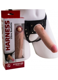Реалистичный страпон Harness из трусиков и насадки-фаллоса - 18,5 см. - LOVETOY (А-Полимер) - купить с доставкой в Астрахани