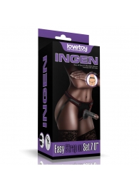 Женский темнокожий страпон Easy Strapon Set 7 Inch - 18 см. - Lovetoy - купить с доставкой в Астрахани
