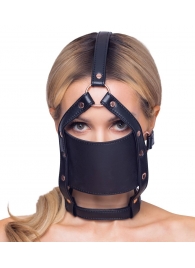 Черный намордник с кляпом-шаром Head Harness With A Gag - Orion - купить с доставкой в Астрахани