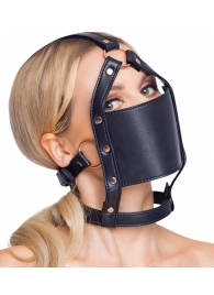 Черный намордник с кляпом-шаром Head Harness With A Gag - Orion - купить с доставкой в Астрахани