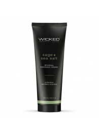 Массажный легкий крем WICKED Sage plus Sea Salt - 120 мл. - Wicked - купить с доставкой в Астрахани