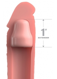 Телесная насадка-удлинитель 1 Inch Silicone X-tension - 17,8 см. - Pipedream - в Астрахани купить с доставкой