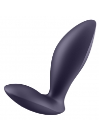 Фиолетовый анальный вибростимулятор Power Plug - Satisfyer - в Астрахани купить с доставкой