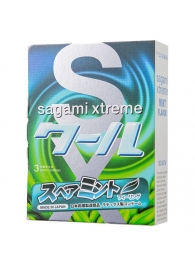 Презервативы Sagami Xtreme Mint с ароматом мяты - 3 шт. - Sagami - купить с доставкой в Астрахани
