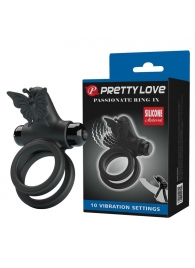 Черное эрекционное виброкольцо Passionate Ring IX - Baile - в Астрахани купить с доставкой