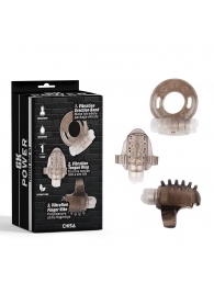 Набор из 3 дымчатых эрекционных колец с вибрацией Teasers Ring Kit - Chisa - в Астрахани купить с доставкой