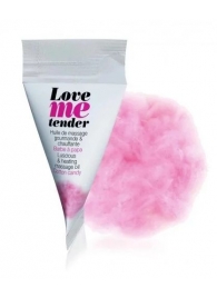 Съедобное согревающее массажное масло Love Me Tender Cotton Candy с ароматом сладкой ваты - 10 мл. - Love to Love - купить с доставкой в Астрахани